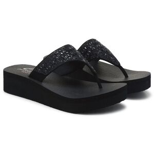 Skechers Black Glitter Sandals